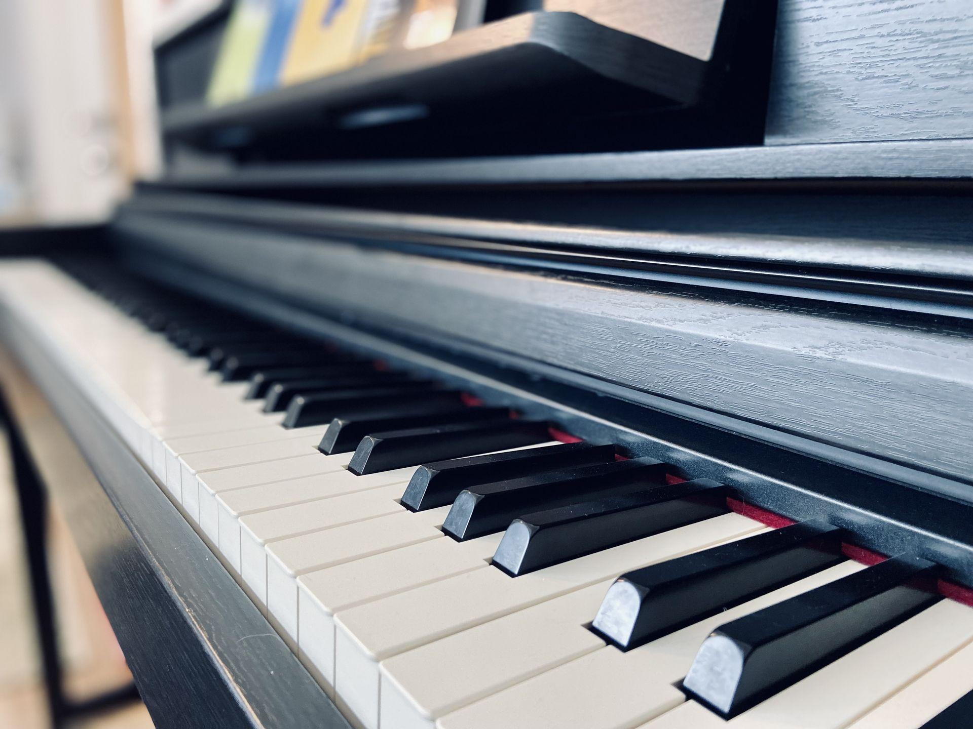 Piano keys close-up
